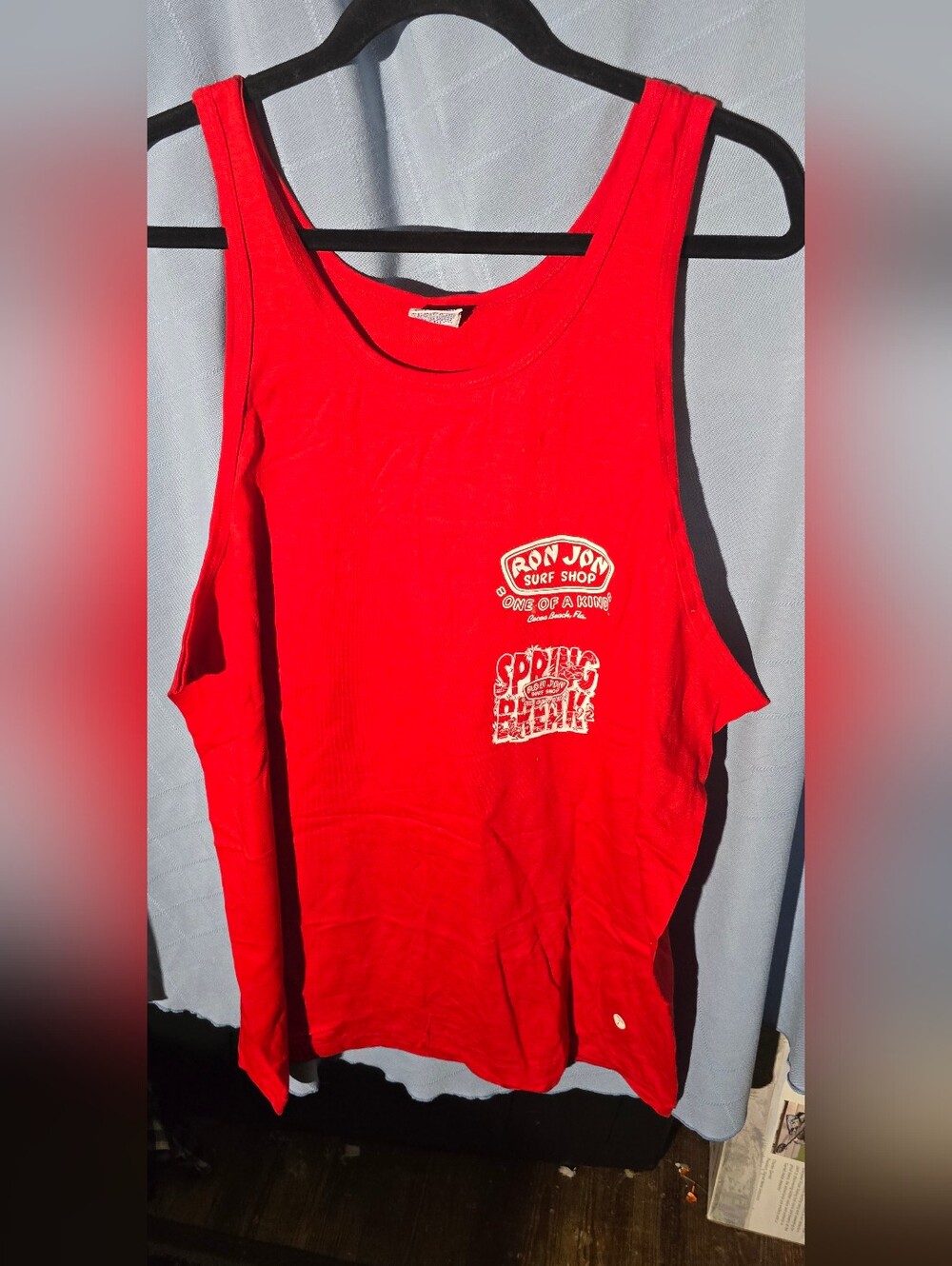 Ron Jon Bright Red Surf Spring Break Coco Beach Graphic Tank